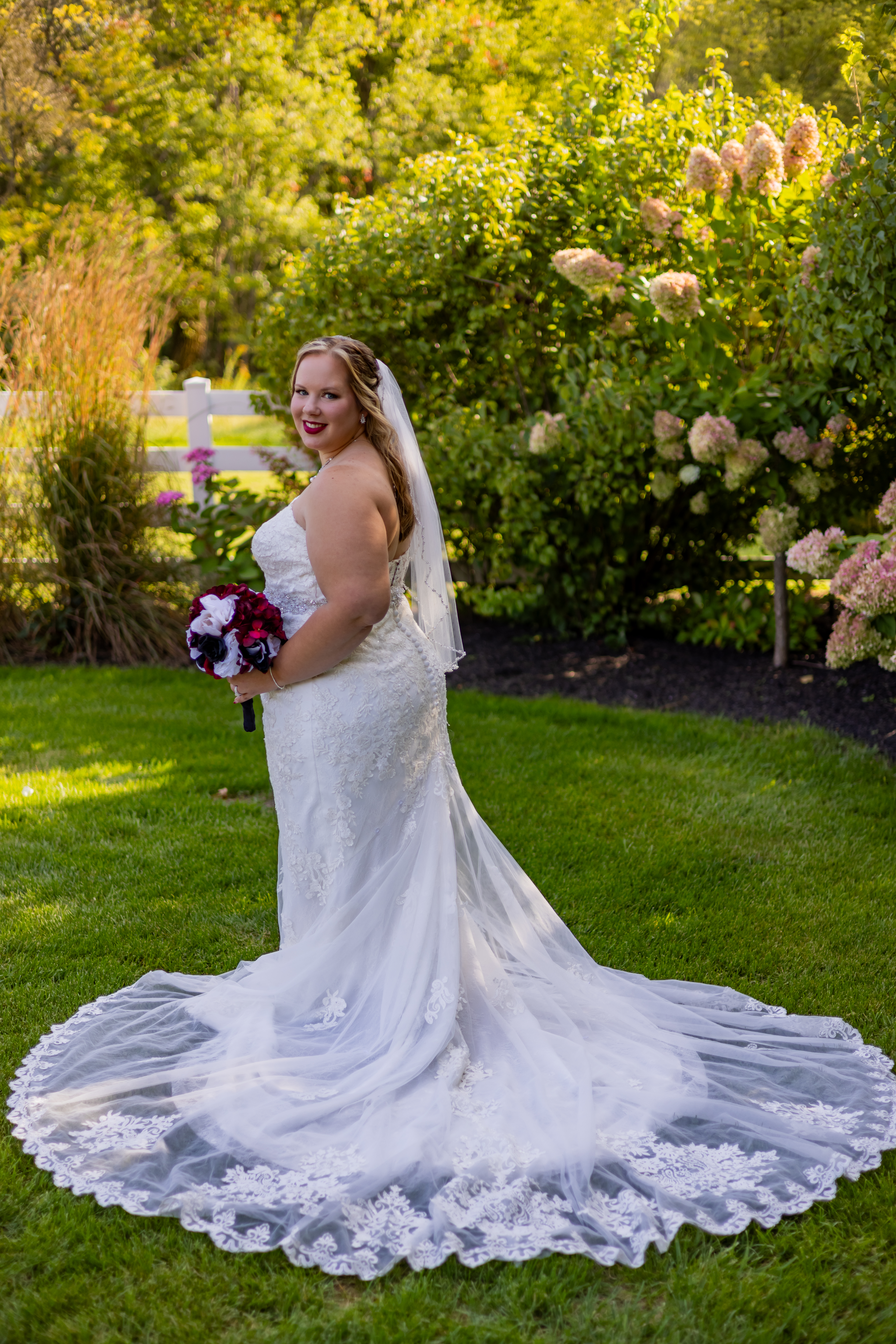bridal portrait in garden