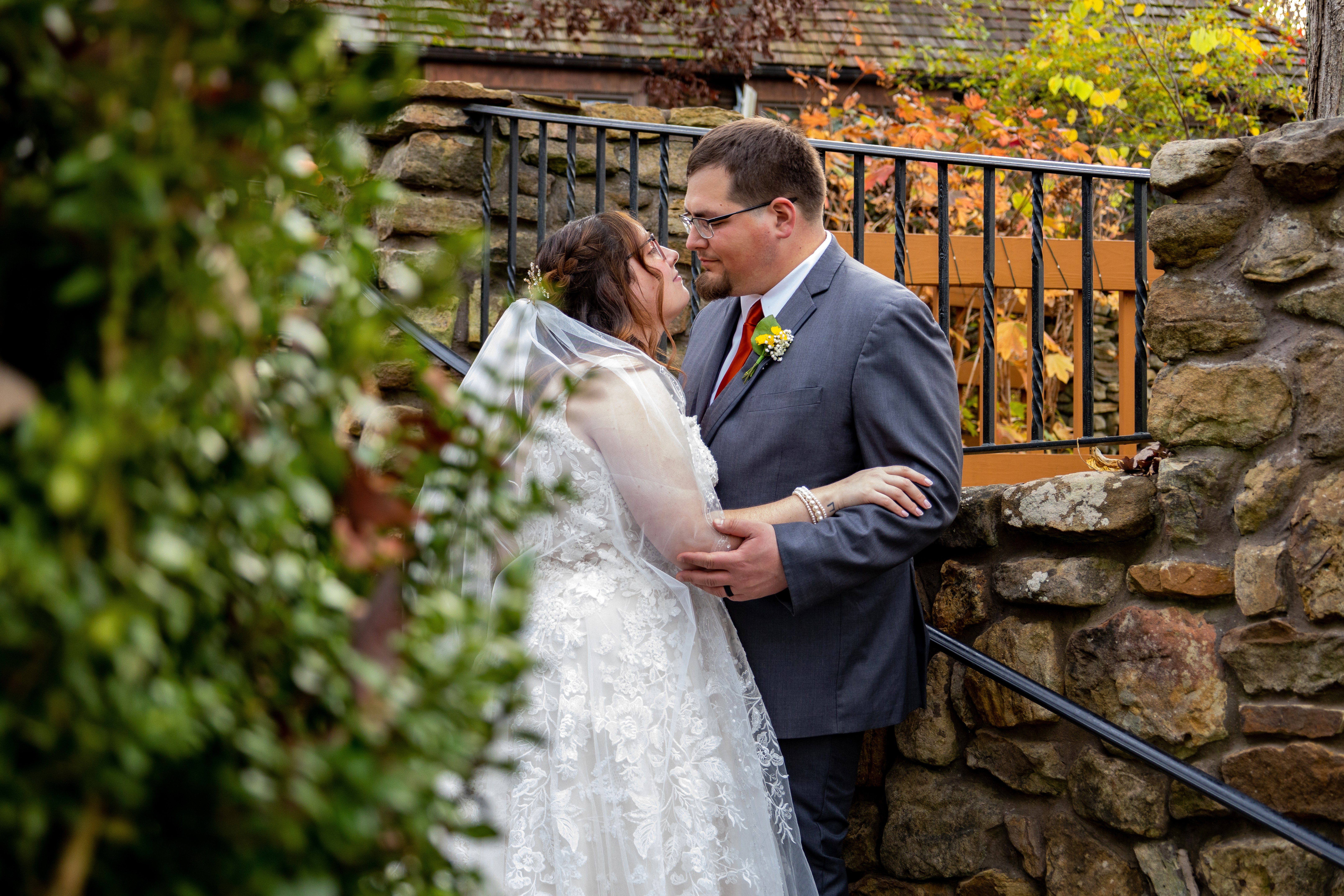 bridal portrait at outdoor venue