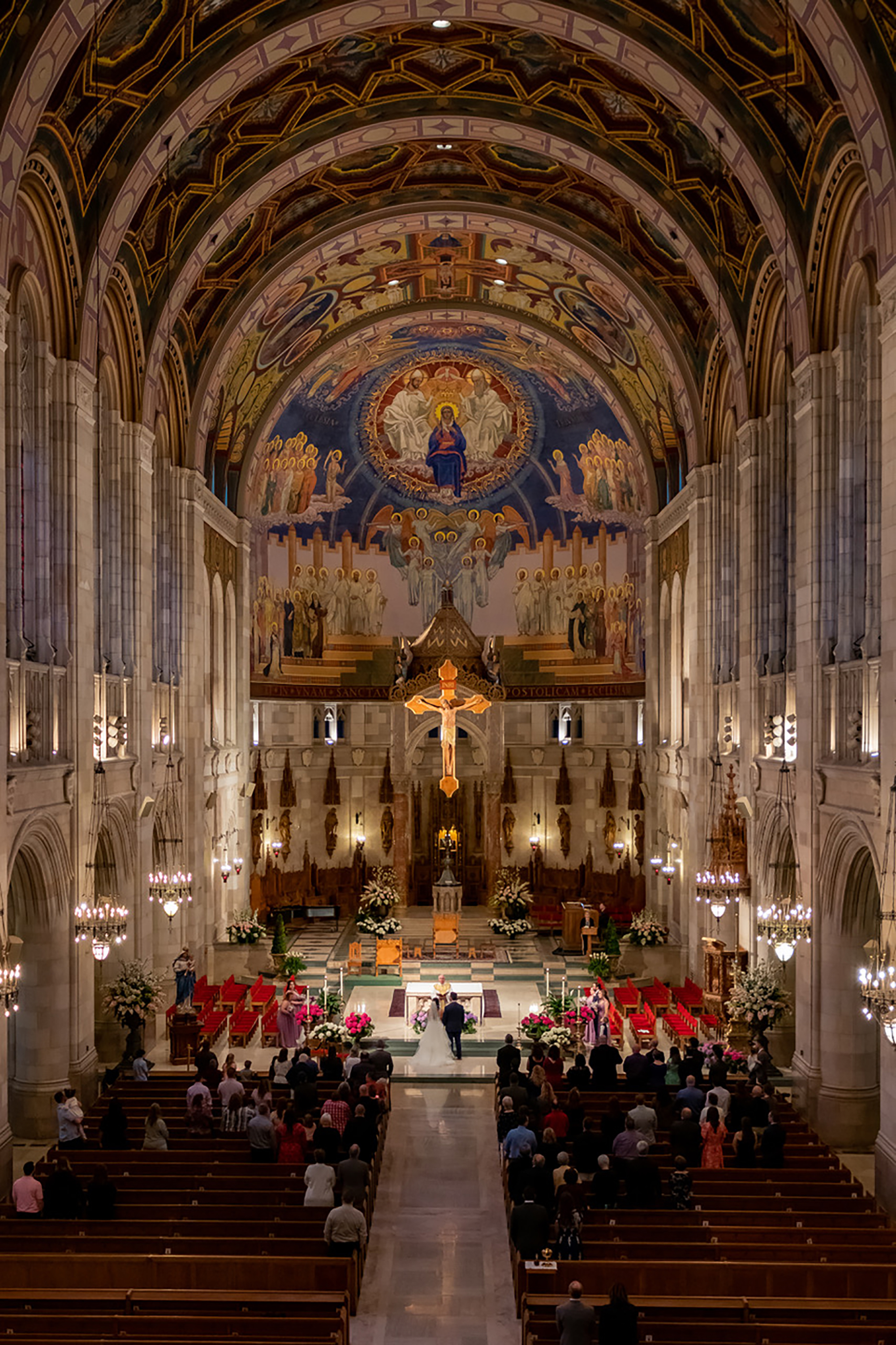 wedding ceremony in beautiful church