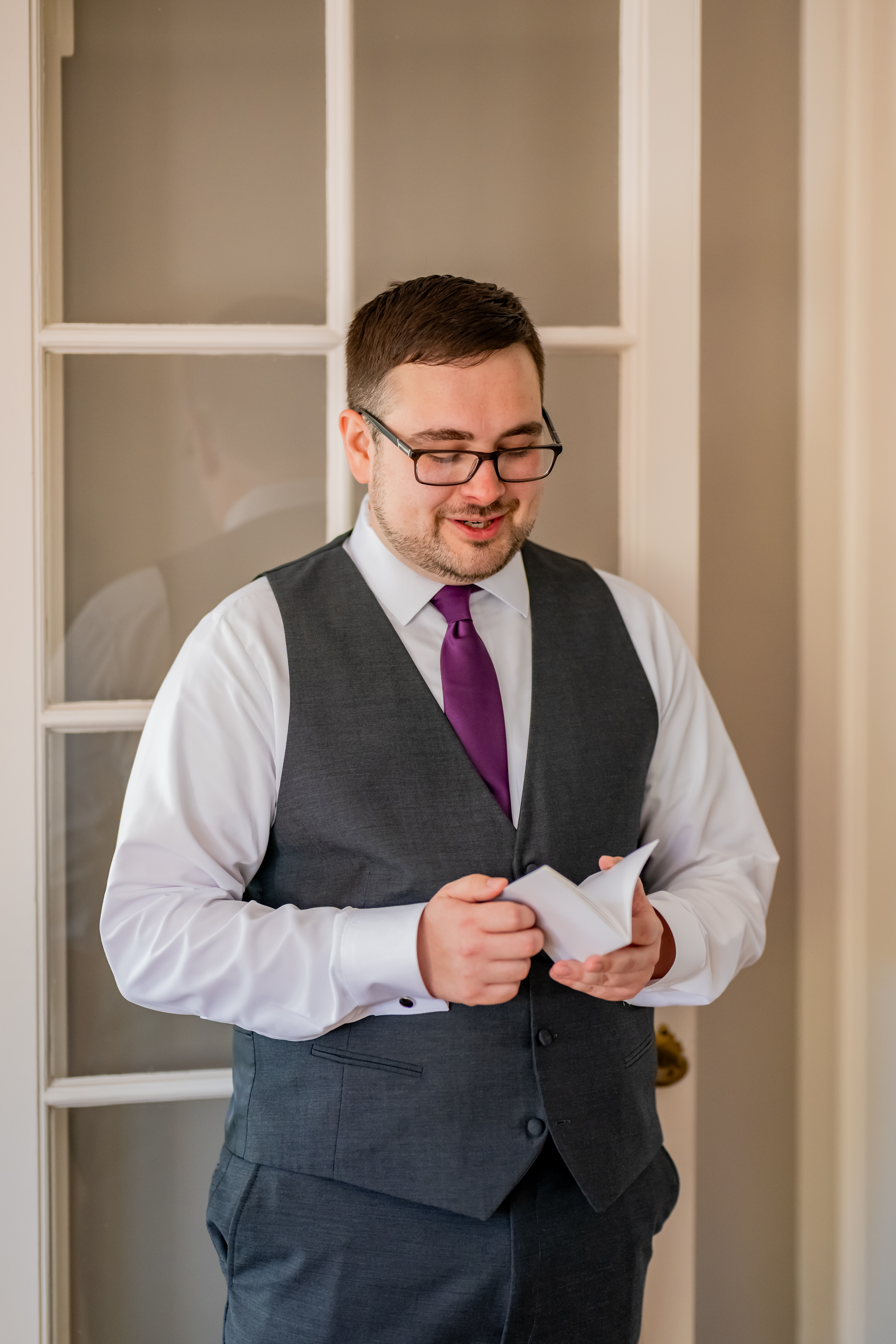 groom opening letter from bride
